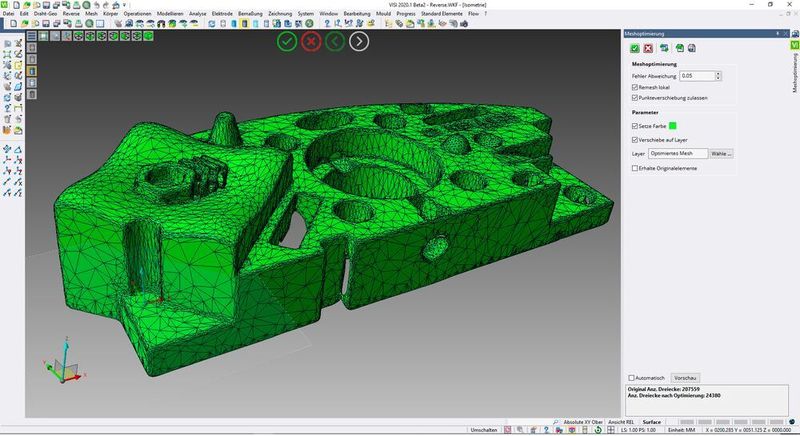 Im Bereich Reverse Engineering gibt es Neuheiten für das Optimieren von Netzen.  (Mecadat/Hexagon MI)