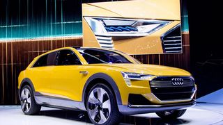Bislang gab es Brennstoffzellenautos bei Audi nur als Studien – wie den H-Tron Quattro Concept, der Anfang des Jahres auf der Messe in Detroit zu sehen war. (Foto: Audi)