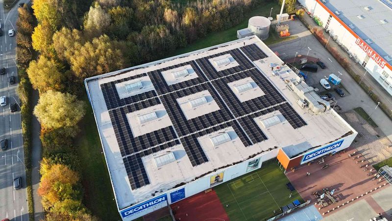 Dezentrales Solarprojekt von Decathlon, ausgeführt durch EDP.(Bild:  EDP)