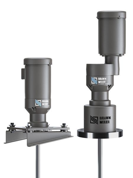 The liquid mixer motor specifications include severe-duty and explosion-proof designs, stainless steel construction, and horsepower ratings up to 5 hp. (Brawn Mixer)