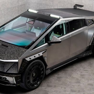 Die Tuningschmiede Mansory hat einen Cybertruck-Umbau entwickelt. „Elongation“ heißt der Bausatz. (Bild: Mansory)