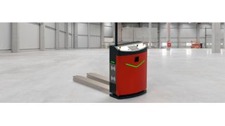 Die Hauptneuheit zur Logimat: Der Melkus G130 3.0 als Power-AGV mit verbessertem Batterie- und Ladekonzept sowie echter 360°-Rundumsicht der Lidar-Sensoren. (Bild: Melkus Mechatronic)