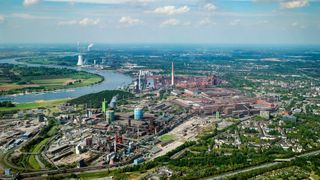 Luftaufnahme des Standortes Duisburg der Thyssenkrupp Steel Europe AG (Thyssenkrupp Steel Europe)