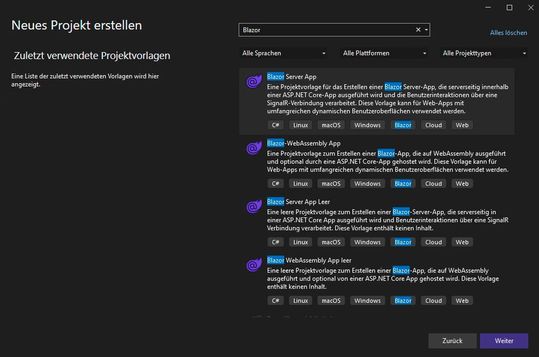 Entwickeln einer Blazor-App in Visual Studio 2022.(Bild:  Joos / Microsoft)