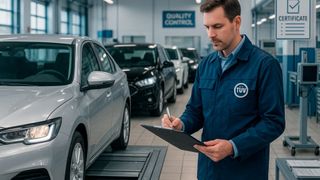 Das KBA hat den TÜV Süd als technischen Dienst Typ C für den erstmaligen Zugang von Fahrzeugen und Komponenten neuer Marken in den europäischen Markt benannt. (Bild: KI-generiert)