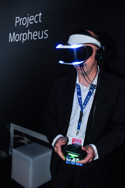 Sonys VR-Brille „Morpheus“ für die PlayStation 4 (Koelnmesse GmbH)