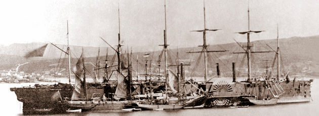 Das Kabelschiff SS Great Eastern verlegte zwischen dem 13. und 27. Juli 1866 die erste beständige Telegrafenleitung durch den Atlantik. Am Tag darauf, vor genau 150 Jahren, nahm der erste schnelle Kommunikationskanal zwischen Europe und Amerika seinen Betrieb auf.