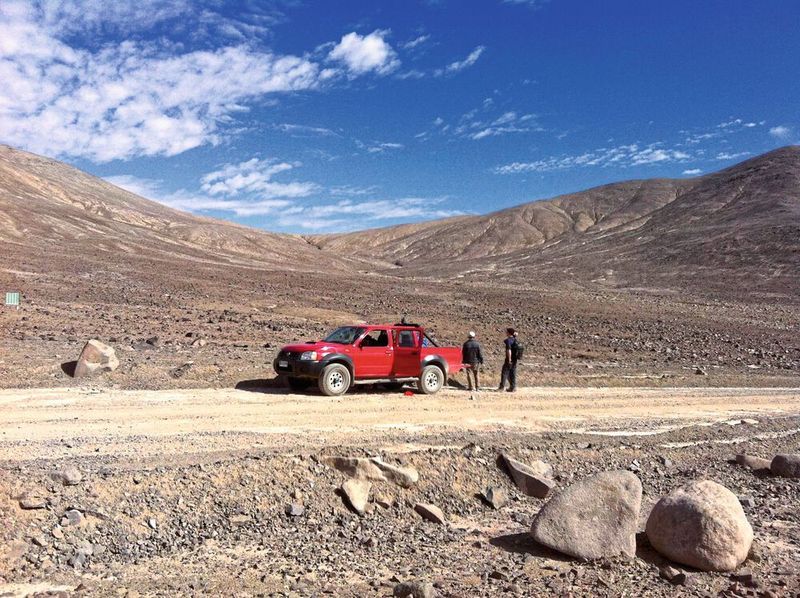 Feldforschung in der Atacama-Wüste in Chile. Hier herrschen marsähnliche Bedingungen. (TU Berlin_Research Group Astrobiology)