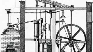 Funktionstüchtige und effiziente Dampfmaschine von James Watt. (©Juulijs - stock.adobe.com)