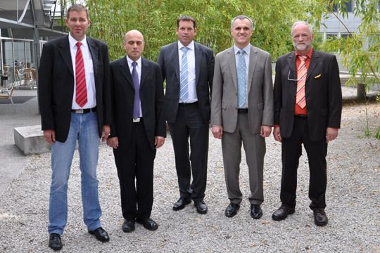 Der bisherige Vorsitzende Andreas Jansen und der künftige Vorstand: Michael Degel, Dirk Riemann, Geschäftsführer Dietrich Asche, Friedrich Weiler. Es fehlt Nico Tilling. (Archiv: Vogel Business Media)