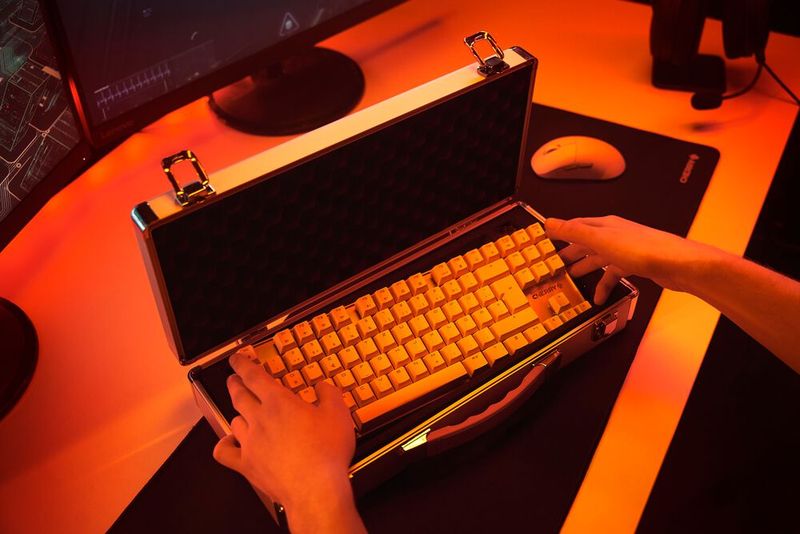 Er ermöglicht einen sicheren Transport der 220-Euro-Tastatur auf dem Weg zur LAN-Party oder zum E-Sports-Event. (Bild: Cherry)