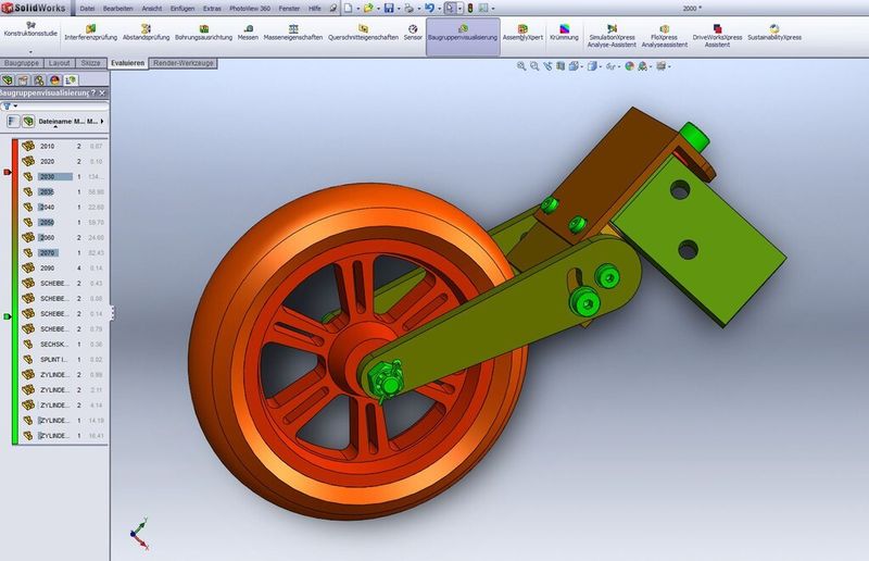 Bestimmte Kriterien wie die Anpassung der Größe, eine Höchstgeschwindigkeit von 60 km/h, eine gute Straßenlage sowie ein einfacher Akkuwechsel sollten umgesetzt werden. (Bild: SolidWorks)
