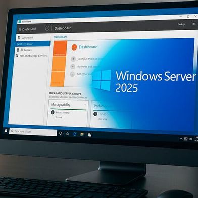 Windows Server 2025 erhält 2026 neue Funktionen wie Zero Trust, Verschlüsselung und Telemetrie, einschließlich Erweiterungen für Storage, Hyper-V-Verwaltung und lokale KI, die zunächst über Insider Builds getestet werden und eine verbesserte Sicherheit sowie neue Netzwerk- und Zugriffssteuerungen bieten. (Bild: Dall-E / Vogel IT-Medien GmbH / KI-generiert)