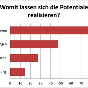 Ausgehend von der heutigen Ist-Situation, sehen die meisten der befragten Unternehmen die Einführung von mobilen ERP- und Logistiklösungen in Verbindung mit der Anpassung der Fertigungsprozesse als Einstieg in die Umsetzung von Industrie 4.0.
