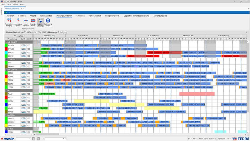 Dank kognitiver Planung über Fedra hat man die Feinplanung immer im Blick. (Bild: MPDV)