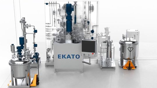 Ekatos modulare Hydrieranlage für die Produktion von Wirkstoffen(Bild:  Ekato)