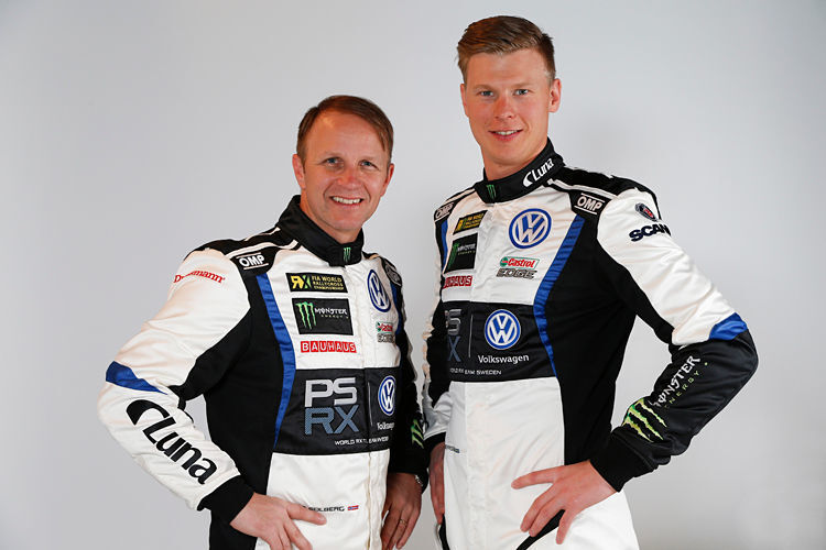 FIA Rallycross-Weltmeisterschaft, Petter Solberg (li.) und Johann Kristoffersson (re.).  (VW Motorsport)