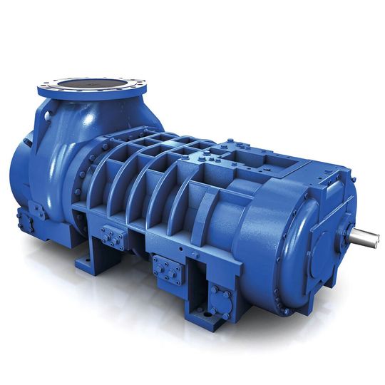 Die ölfreien Schraubenverdichter der Baureihe VRW bringen große H2-Volumenströme mit wenigen Verdichterstufen auf möglichst hohe Zwischen- und Enddrücke, ohne dafür riesige Hubkolbenverdichteranlagen aufstellen zu müssen.(Bild:  Aerzen)