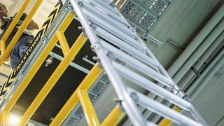 Das Ein-Personen-Gerüst „FlexxTower“ ist nur ein kleiner Auszug des über 2.500 Produkte zählenden Steigtechnik-Standardprogramms der Munk Group. (Munk Group)