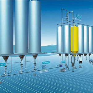 Die staubarme Förderanlage Fluidlift Ecoblue von Coperion lässt sich auch nachrüsten.(Bild:  Coperion)