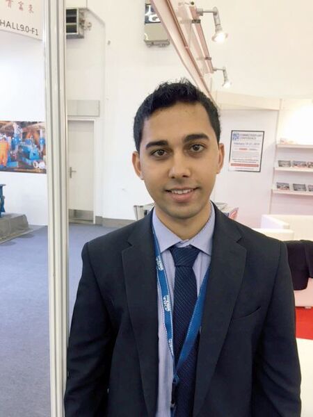 “This is the second time I've been to the event. I'm using this opportunity to search for new product technologies in chemical and mechanical engineering, specifically with high pressure pumps and valves,“ Shriyash Deshpande, Hyperbaric Technologies, Maharashtra, India. (Bild: PROCESS)