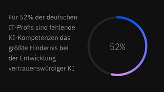 Die Marktstudie zeigt unter anderem, wo IT-Profis Hindernisse bei der Einführung künstlicher Intelligenz im Unternehmen sehen. (Bild: IBM)