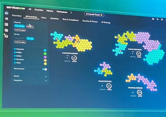 Der AI Control Tower zeigt übersichtlich, wo welche Agenten – auch nicht von ServiceNow – arbeiten, was und wie gut sie es tun.(Bild:  Rüdiger)