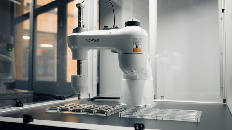 Auf der Hannover Messe 2026 stellt Denso seine Scara-Roboter der HSR-Reihe vor.(Bild:  Denso Robotics)