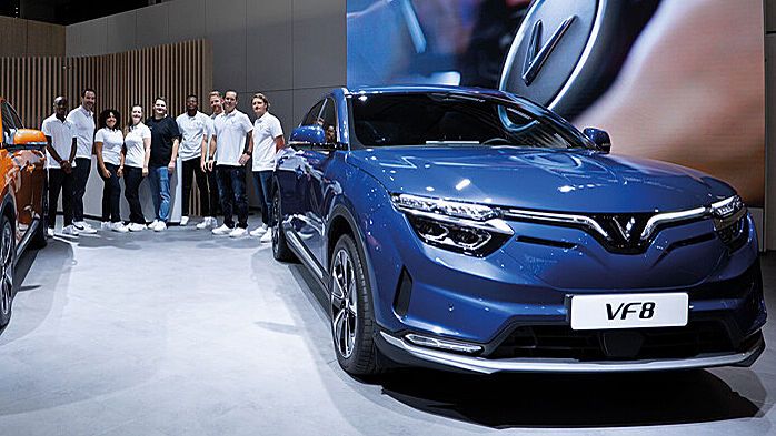 In Berlin war der VF 8 erstmals Anfang September auf der Elektronikmesse IFA zu sehen. (Bild: IFA-Messe)