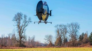 Zeva hat die ersten Flugaufnahmen seines eVTOL-UFO-Prototyps in Originalgröße veröffentlicht. (Zeva Aero)