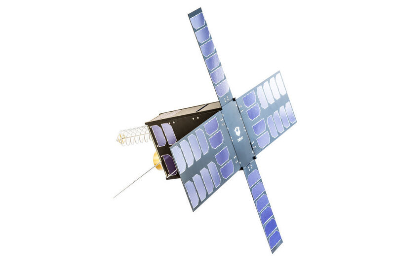 Die Modems und Antennen der Nutzer senden ihre Daten direkt an den Mikrosatelliten, der die Datenpakete dann an die Satellitenstationen im norwegischen Spitzbergen und im niederländischen Delft zurückgeschickt. (Hiber)