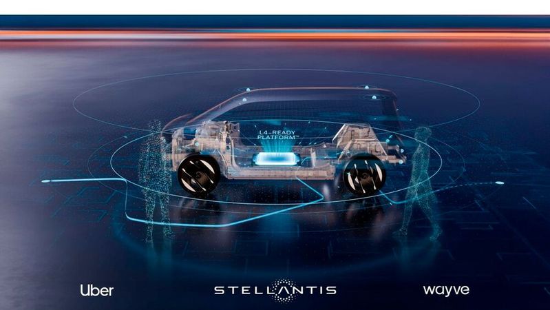 Stellantis, Wayve und Uber wollen eine Kooperation für autonomes Fahren schließen und haben dementsprechend ein Memorandum of Understanding unterzeichnet.(Bild:  Stellantis)