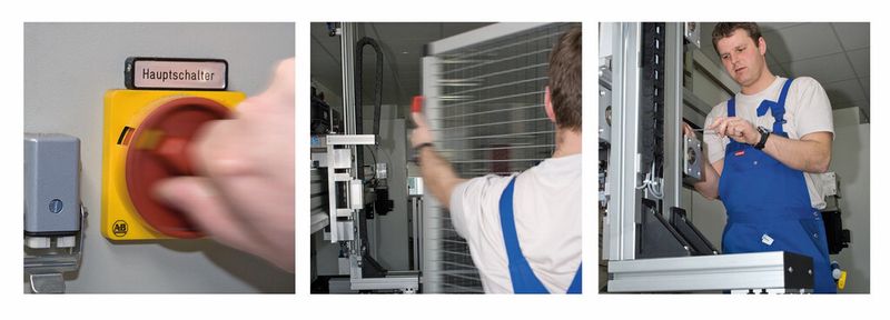 Bild 3: Bei aktiviertem Haltesystem können Wartungs- oder Einrichtarbeiten im Sicherheitsbereich gefahrlos durchgeführt werden. (Bild: RK Rose + Krieger)