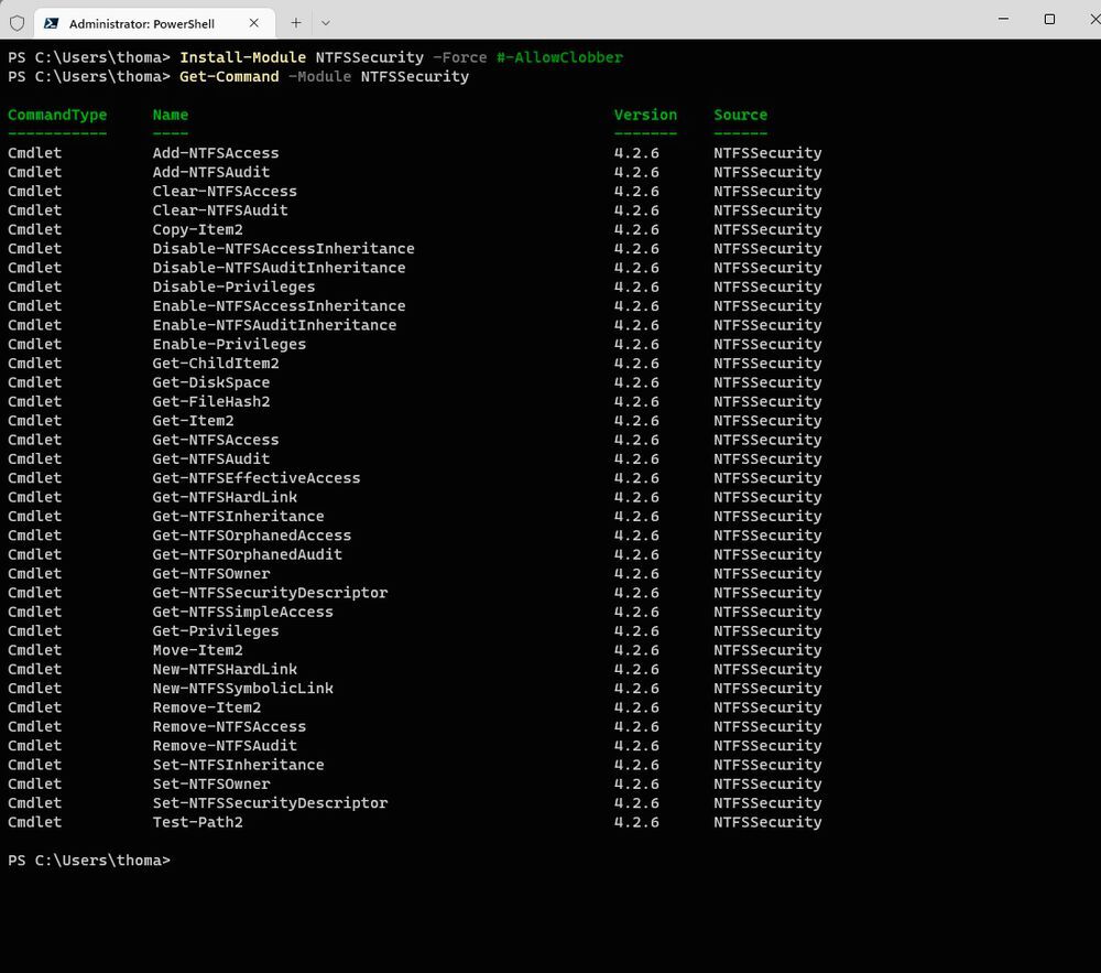 Berechtigungen in Windows mit der PowerShell steuern || Bild 4 / 8