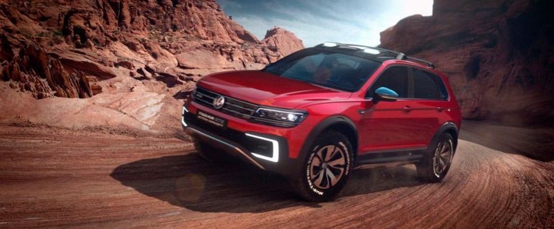 Der Tiguan GTE Active Concept: Das auf der NAIAS in Detroit vorgestellte Hybrid-SUV hat 235 kW Systemleistung und eine elektrische Kardanwelle.  (Volkswagen AG)