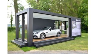 Das Containermodul von ELA ist ein Hingucker auf Messeveranstaltungen. (ELA Container)