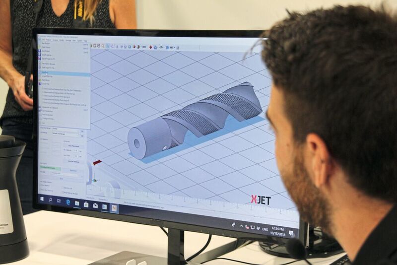 Xjet nutzt Netfabb von Autodesk für die Konstruktion und zur Platzierung der Bauteile im Bauraum. (Simone Käfer, MM)