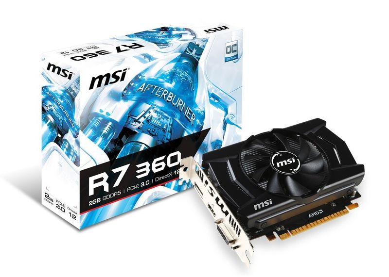 Das günstigste MSI-Modell mit Radeon-300-Chip ist die R7 360 2GD5 OC für 115 Euro. (Bild: MSI)
