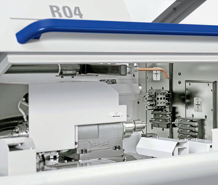Working area of the Citizen Cincom R04-VI sliding-head lathe. (Source: Citizen Machinery UK )