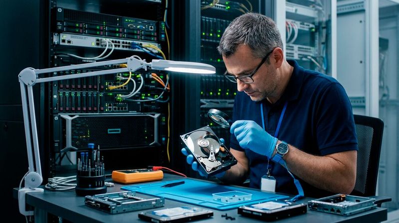 Mit Hard Disk Validator lässt sich der physische Zustand von HDDs und SSDs bewerten – ohne den Datenträger öffnen zu müssen.(Bild:  Gemini / KI-generiert)