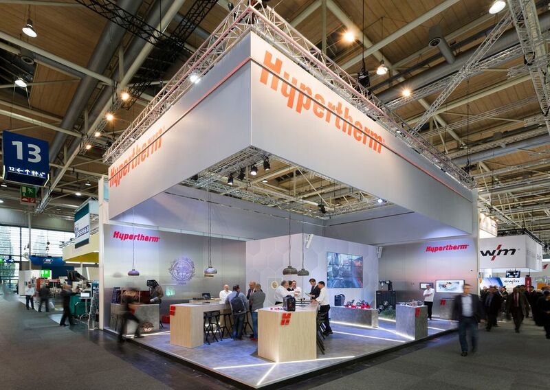 Der Hypertherm-Stand auf der Euroblech 2016 in Hannover. (Hypertherm)