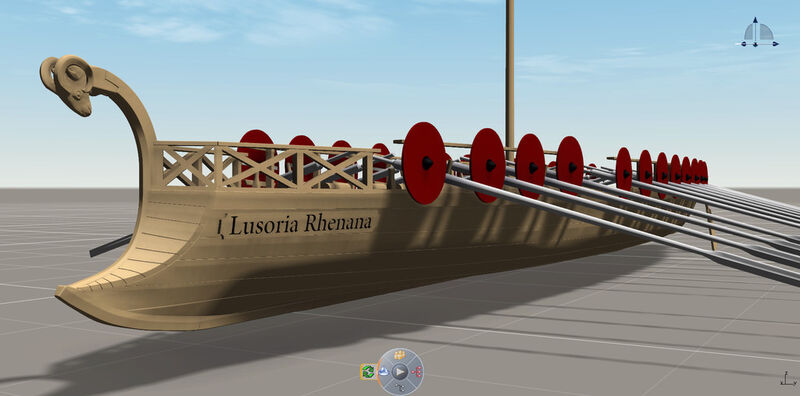 Das Bild zeigt der 3D-CAD-Rekonstruktion des Schiffes. (Bild: Hochschule Trier)