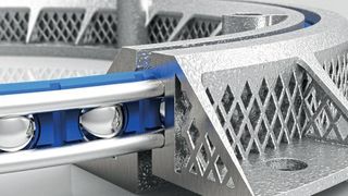 Leichtbaulager können mithilfe von 3D-Druck das Gewicht im Vergleich zu herkömmlichen Wälzlagern um 90 % reduzieren. (Franke)