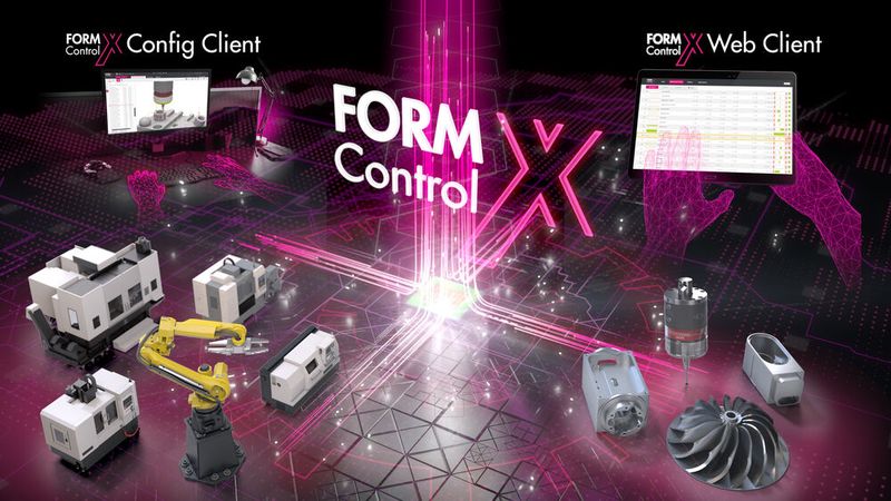 Blum präsentiert auf den Herbstmessen die Software Form Control X. Mit der Mess- und Automatisierungssoftware erstellen Anwender auf selbsterklärende Art und Weise komplexe Messprogramme und automatisieren Zerspanungsprozesse durch die Realisation von geschlossenen Regelkreisen. (Bild: Blum-Novotest)