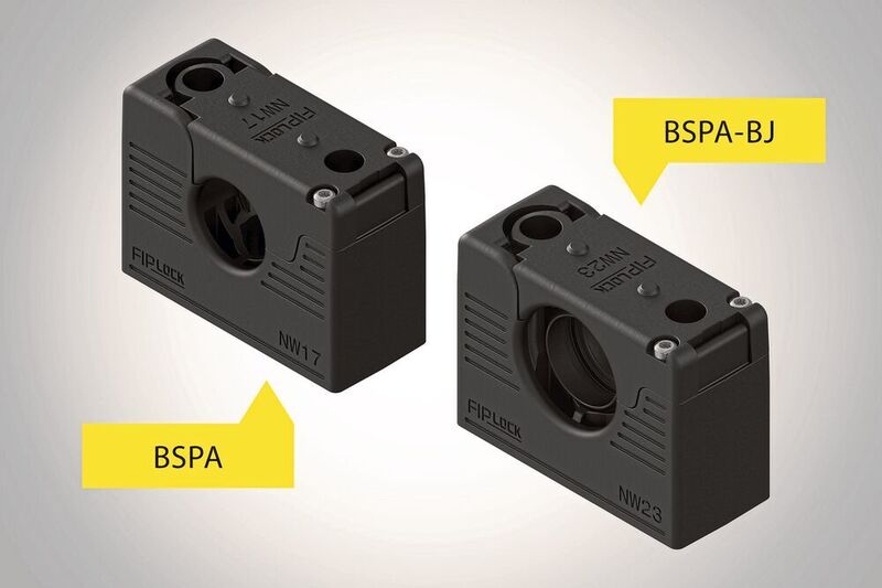 Die Systemhalter Fiplock BSPA nehmen Fiplock Standardwellrohre auf und können gestapelt sowie nebeneinander montiert werden. (Fränkische Industrial Pipes/FIP)