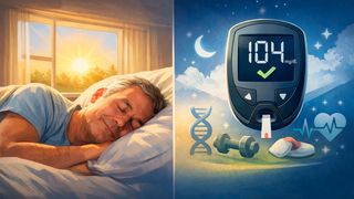 Exposure to daylight helps synchronise the body clock during sleep — and may improve blood glucose control and metabolic health in people with type 2 diabetes. (Source: AI-generated (OpenAI / DALL·E))