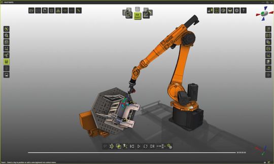 Die cloudbasierte Offline-Programmierung ermöglicht es Roboterprogrammierern, unabhängig vom Engineering zu arbeiten.(Bild:  Cenit AG)