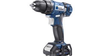 Der Bohrschrauber Trutool DD 1010 wird mit zwei 2Ah Akkus und Ladegerät angeboten. Optional gibt es ihn auch ohne Akku, da sich die Akkus aller aktuellen 10,8 V Li-Ion Werkzeuge von Trumpf verwenden lassen. (Bild: Trumpf)