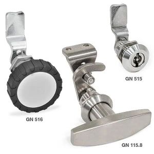 Als echte Ganter-Klassiker gelten diese Verriegelungssysteme. Sie schließen Klappen, Türen oder Deckel schnell und sicher. Neue Funktionen machen diese etwa vibrationsdämpfend oder dann besonders nützlich, wenn der Bauraum knapp bemessen ist.(Bild:  Ganter Norm)