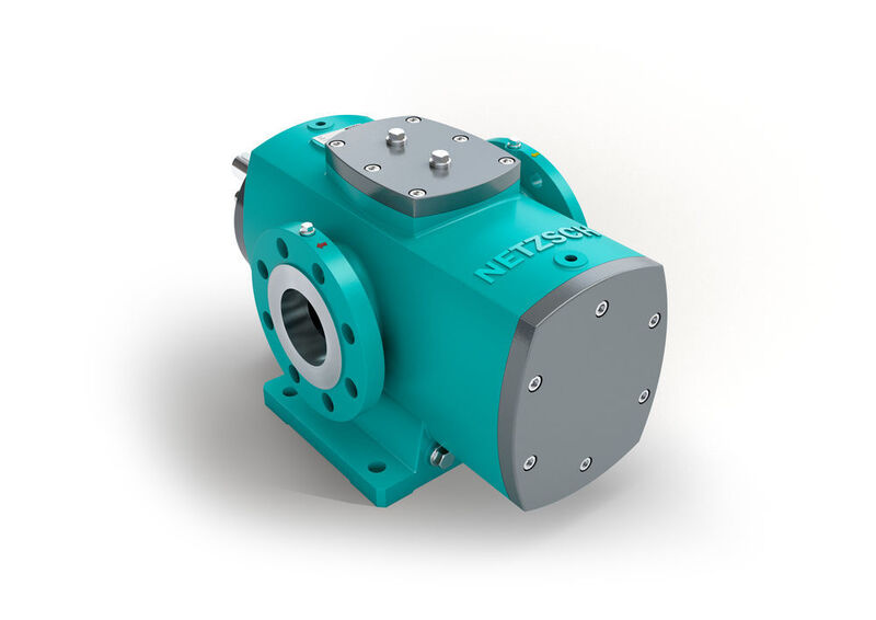 The 4NS 2-spindle double-flow screw pump is the most frequently used model, as it combines high flow rates with excellent intake be-haviour. The pump also has a very robust design – from hard materials to the zero-contact arrangement of the spindles and the physically separated synchronised gear. (Netzsch)